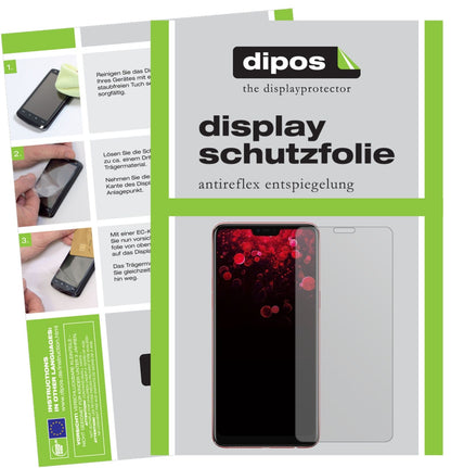 OppoF7 YOUTH mit aufgebrachter dipos Displayschutzfolie, die lästige Fingerabdrücke minimiert