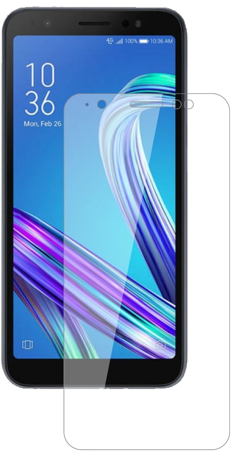 AsusZenfone Live L1 ZA550KL mit aufgebrachter dipos Flex Schutzfolie, glasklare Darstellung ohne Einschränkungen