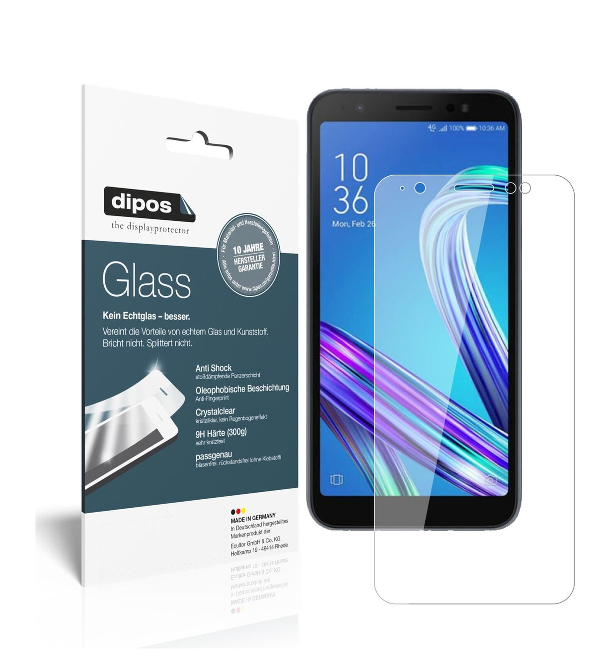 1x 9H Schutzfolie für Asus Zenfone Live L1 ZA550KL Panzerfolie