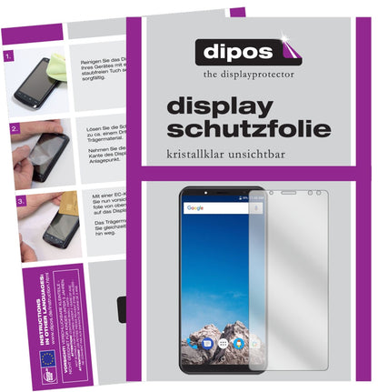 VerneeX mit aufgebrachter dipos Displayschutzfolie, glasklare Darstellung ohne Einschränkungen