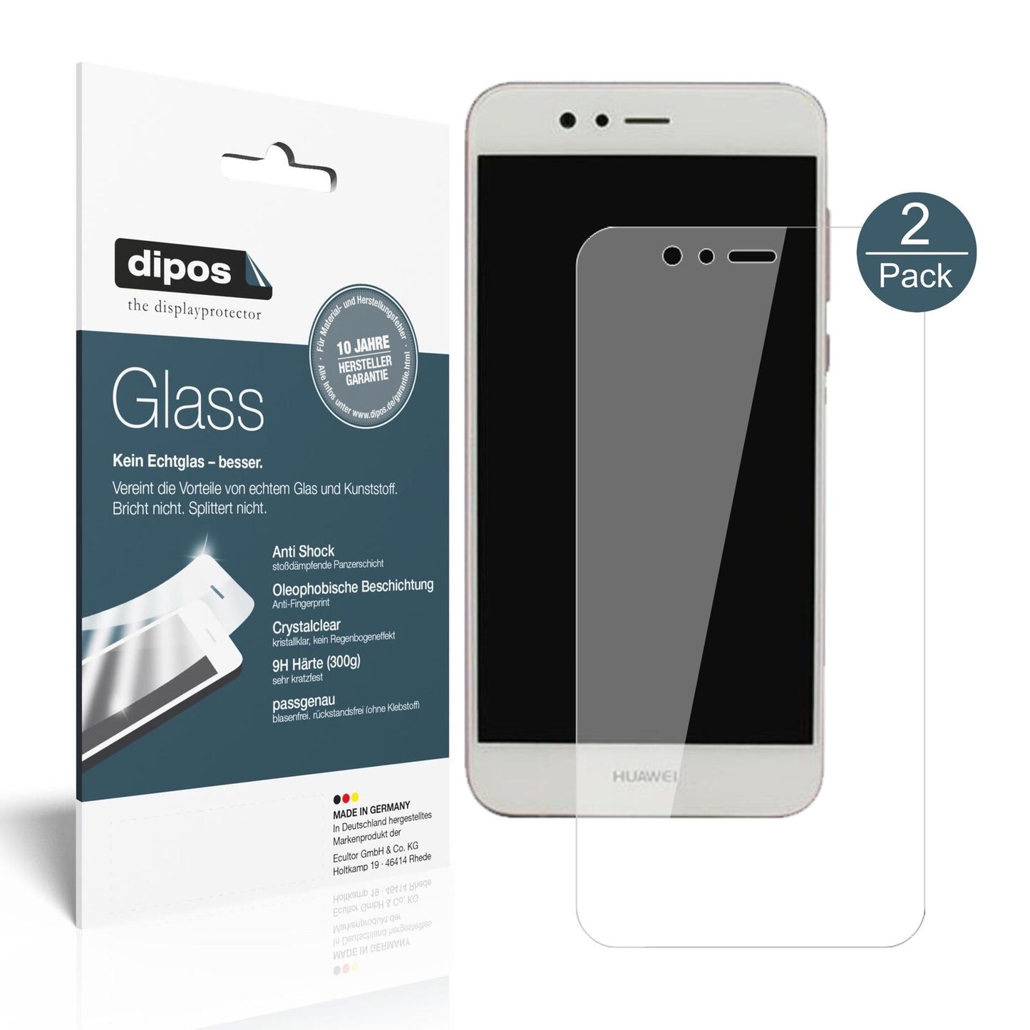 1x 9H Schutzfolie für Huawei Nova 2 Plus Panzerfolie