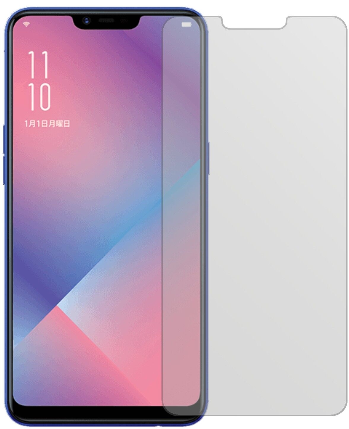 Matte Displayschutzfolie von dipos passend für Oppo R15 Neo, präziser Zuschnitt und blasenfrei montiert