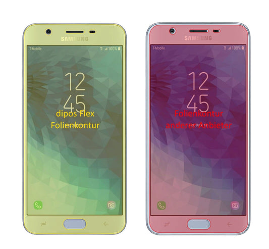 2x 3D Full Cover Schutzfolie für Samsung Galaxy J7 Star