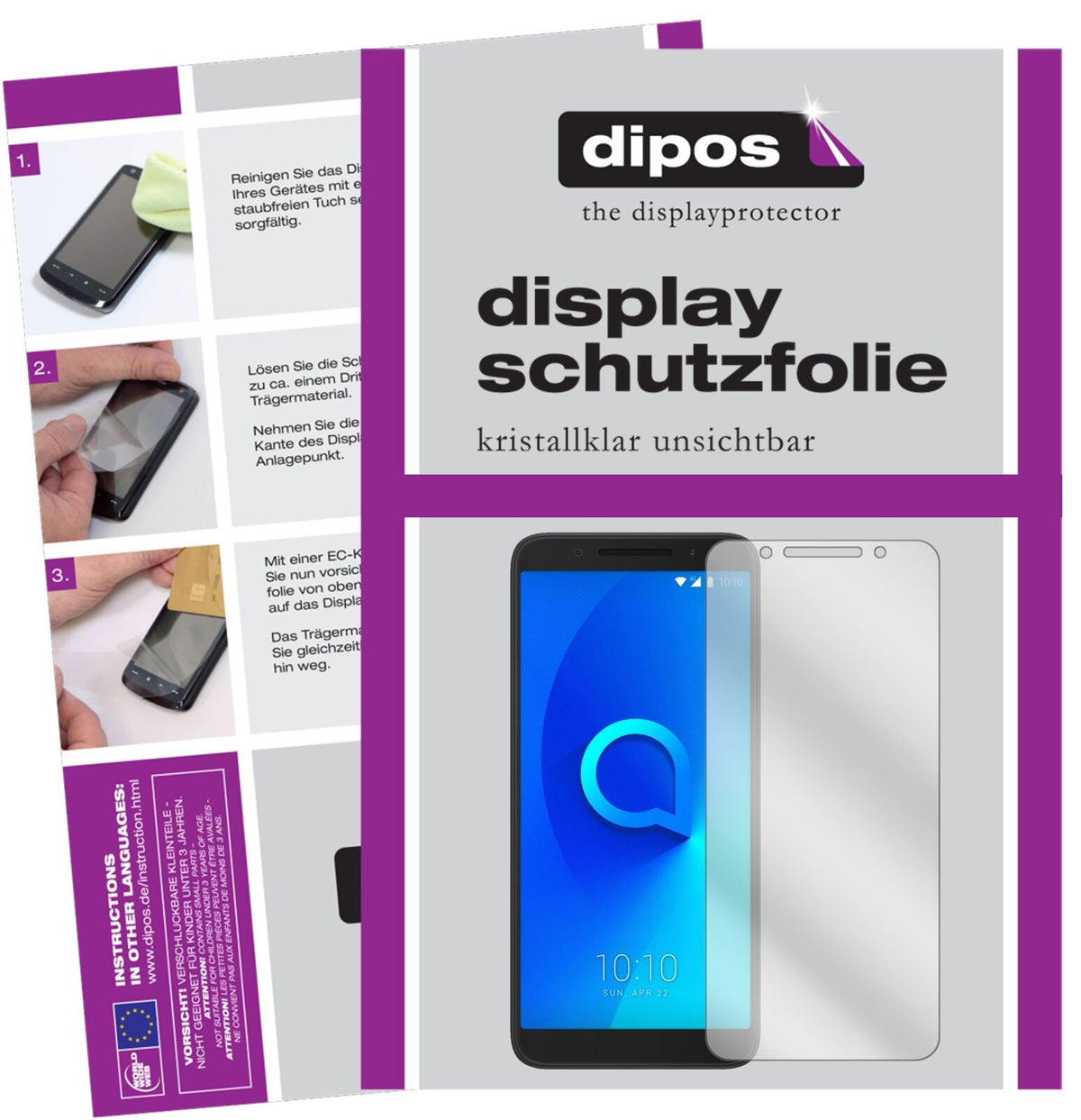 1x Schutzfolie klar für Alcatel 3 Display-Schutzfolie