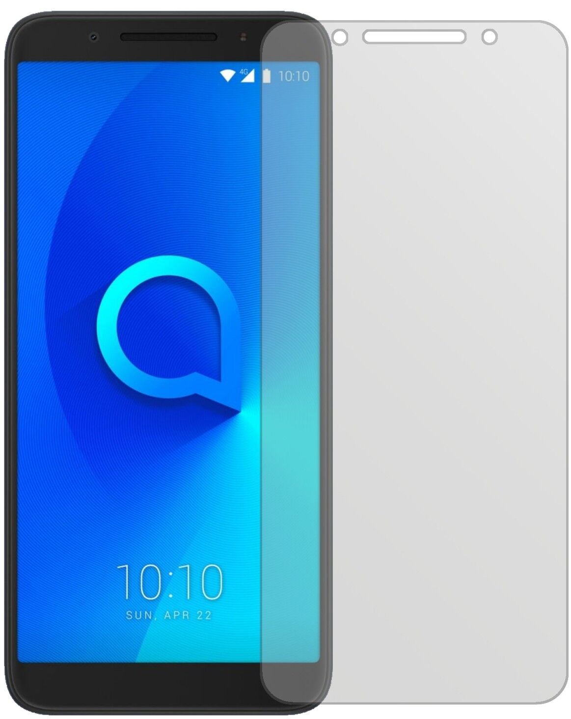 Matte Displayschutzfolie von dipos passend für Alcatel 3, präziser Zuschnitt und blasenfrei montiert