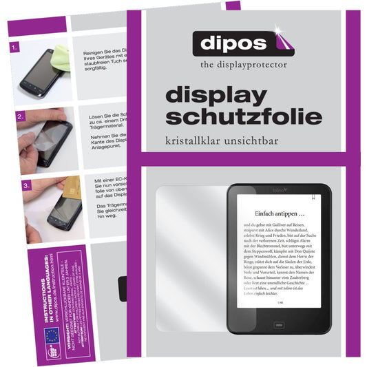 2x Schutzfolie klar für Vision 3 HD Tolino Display-Schutzfolie