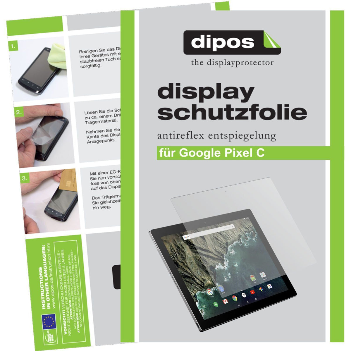 2x Schutzfolie matt für Pixel C Google Display-Schutzfolie