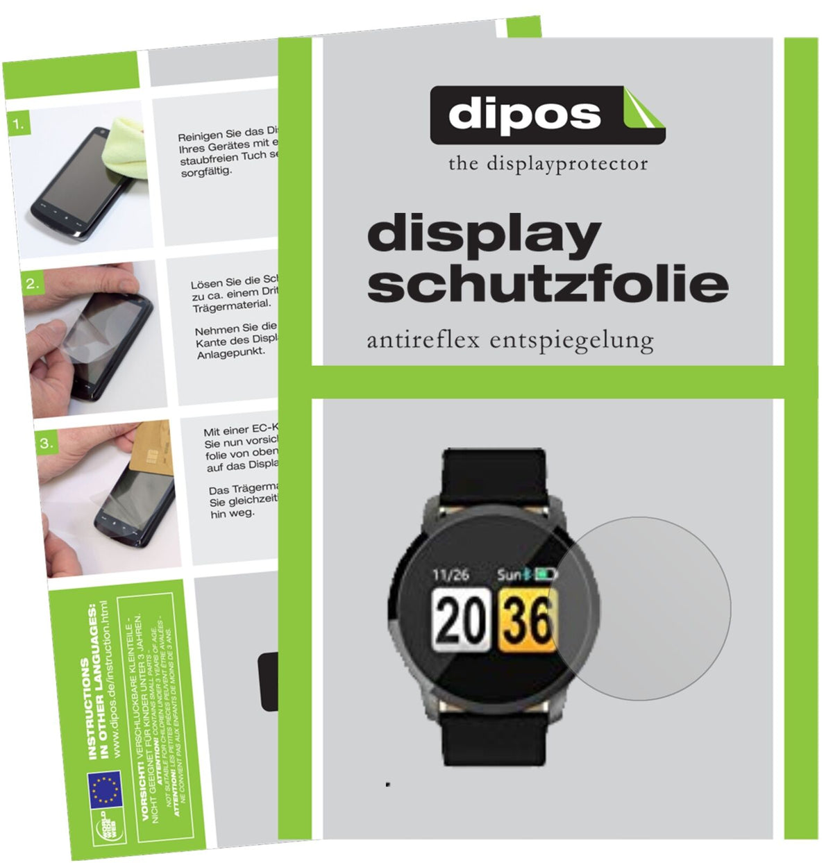 5x Schutzfolie matt für Hizek Q8 Display-Schutzfolie