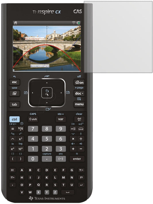 Matte Displayschutzfolie von dipos passend für Texas Instruments TI Nspire CX Taschenrechner, präziser Zuschnitt und blasenfrei montiert
