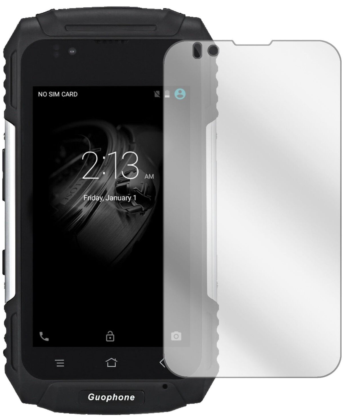 Klare Displayschutzfolie von dipos passend für Guophone V88, präziser Zuschnitt und blasenfrei montiert