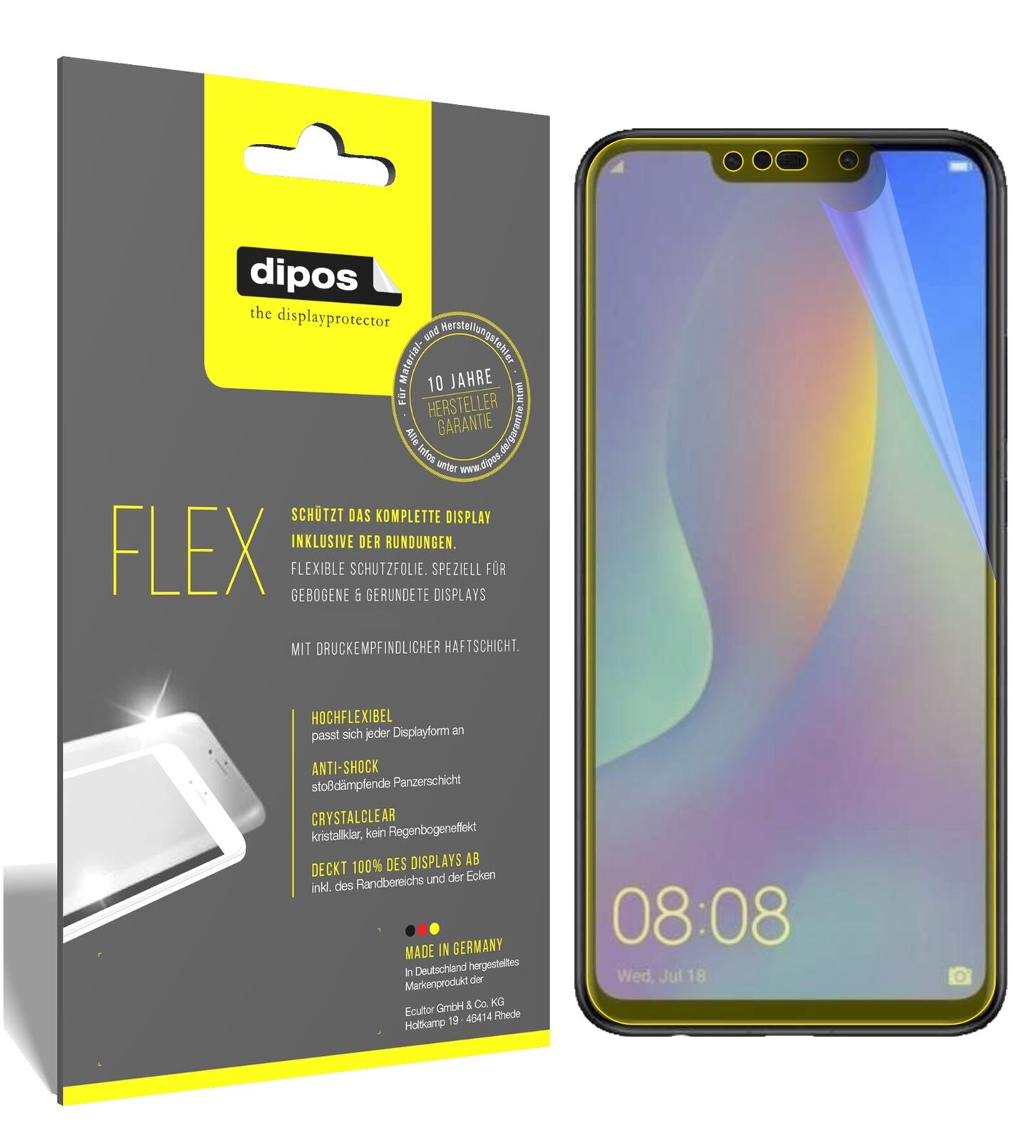 2x 3D Full Cover Schutzfolie für Huawei P Smart Plus