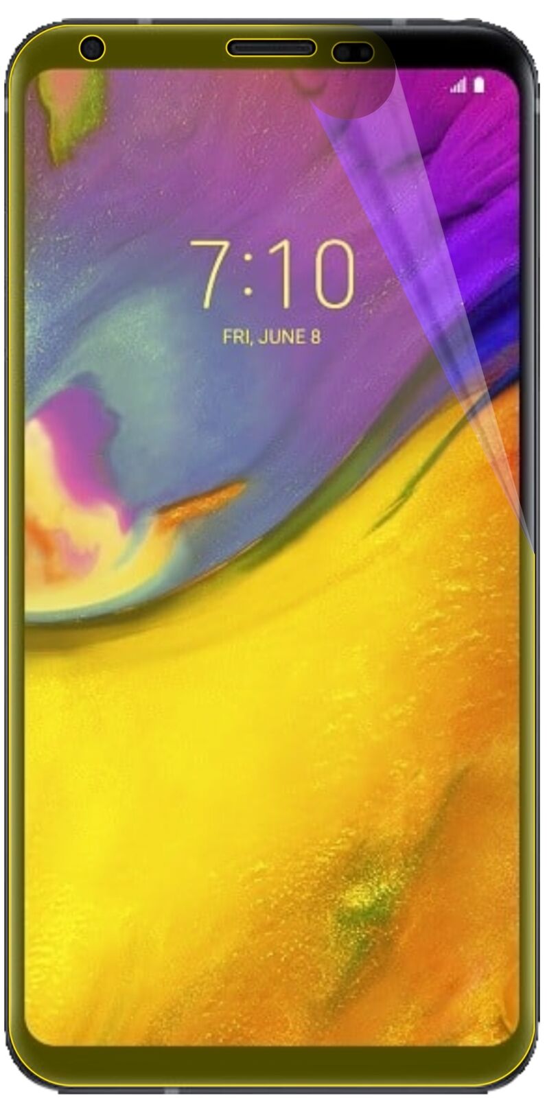 2x 3D Full Cover Schutzfolie für LG V35 ThinQ