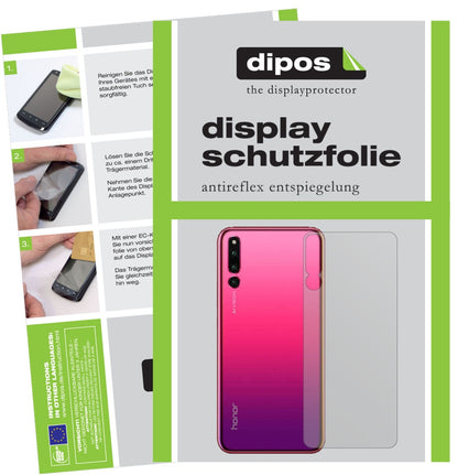 HonorMagic 2 Rückseite mit aufgebrachter dipos Displayschutzfolie, die lästige Fingerabdrücke minimiert