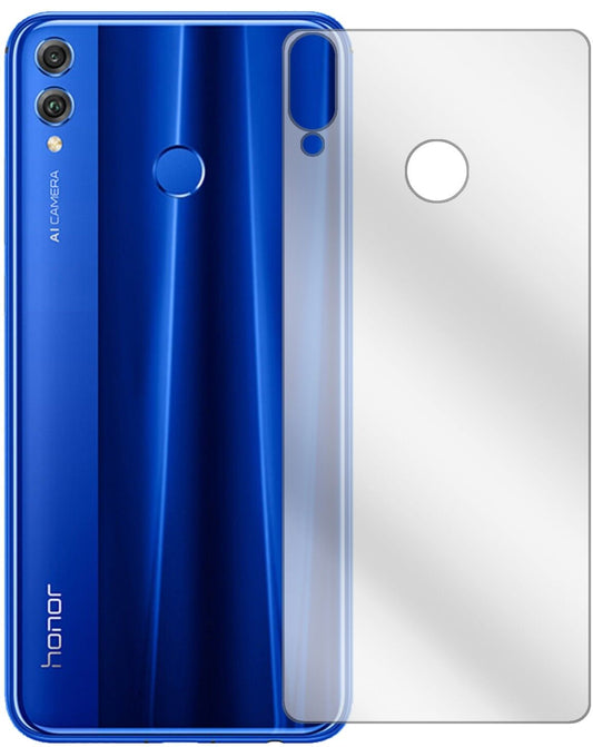 Klare Displayschutzfolie von dipos passend für Honor 8X Rückseite, präziser Zuschnitt und blasenfrei montiert