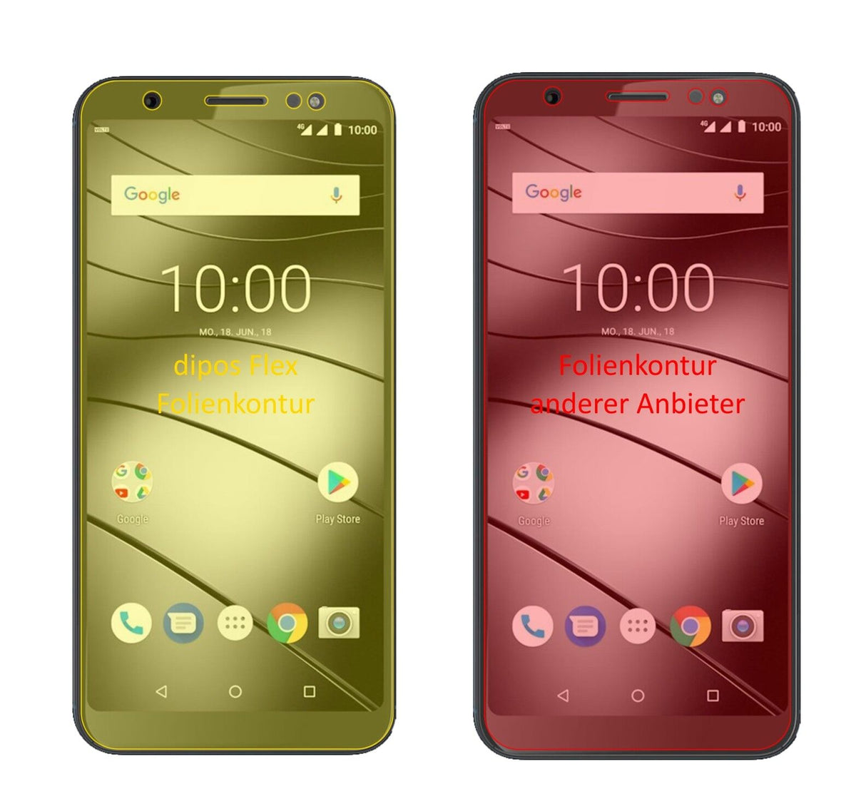2x 3D Full Cover Schutzfolie für Gigaset GS185