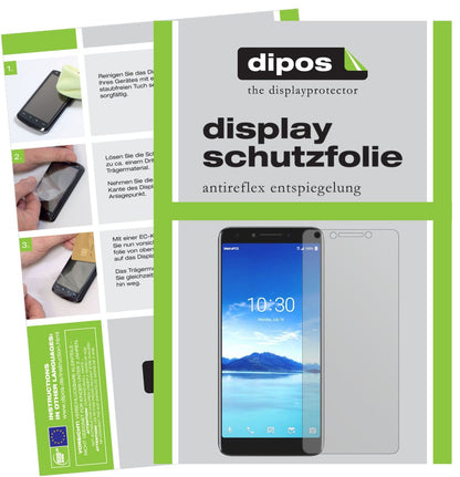 Alcatel7 mit aufgebrachter dipos Displayschutzfolie, die lästige Fingerabdrücke minimiert