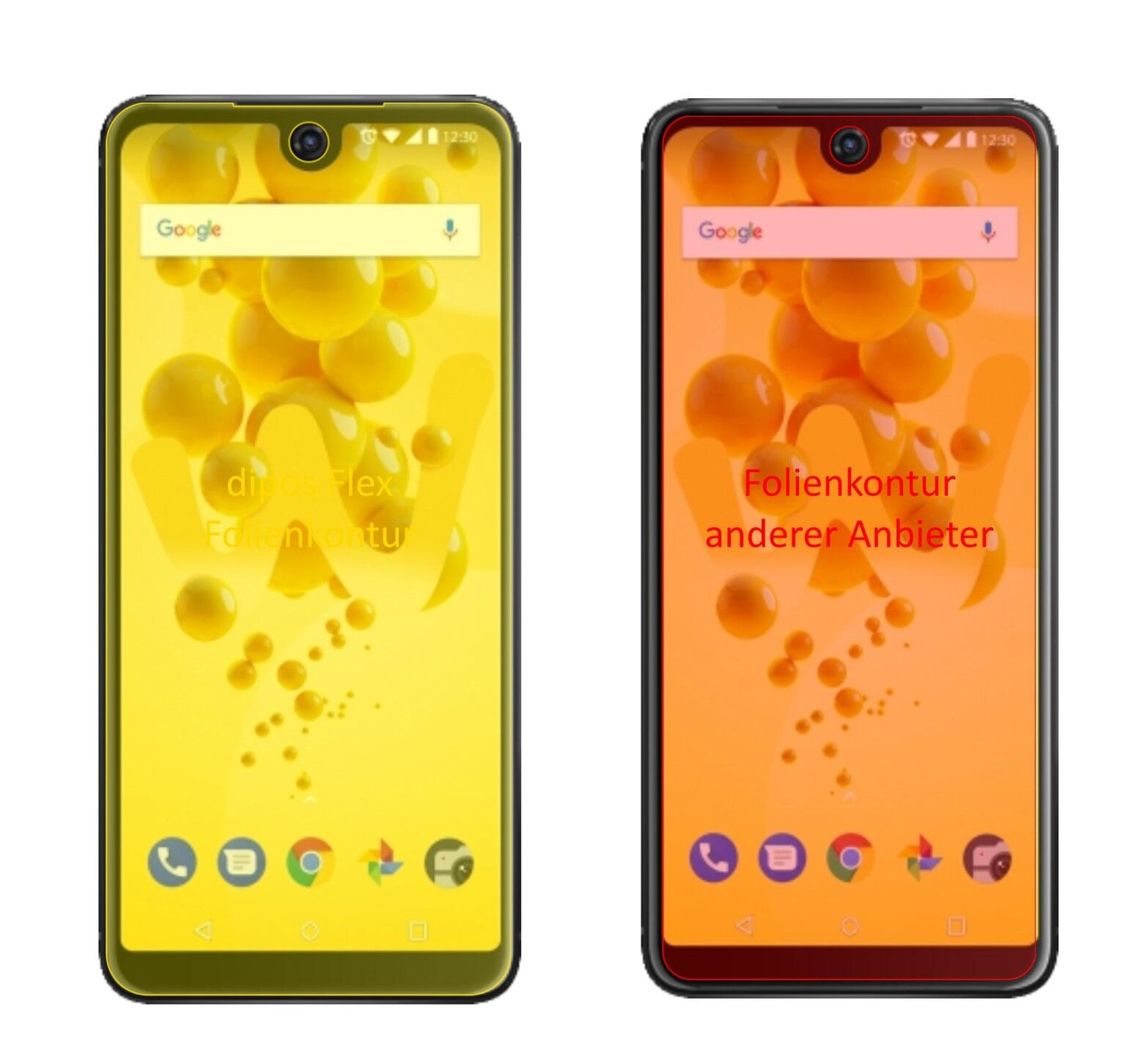 2x 3D Full Cover Schutzfolie für Wiko View 2
