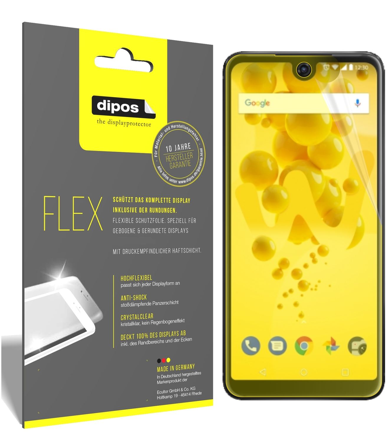 2x 3D Full Cover Schutzfolie für Wiko View 2