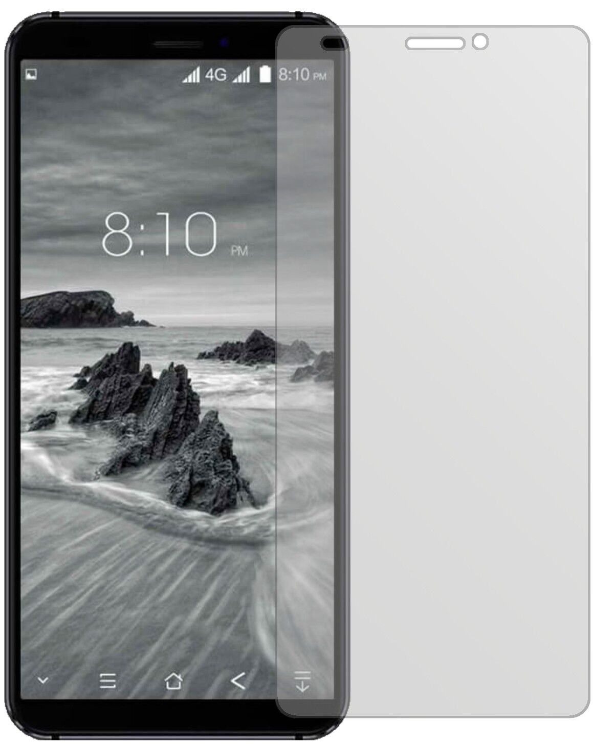 Matte Displayschutzfolie von dipos passend für Blackview S6, präziser Zuschnitt und blasenfrei montiert