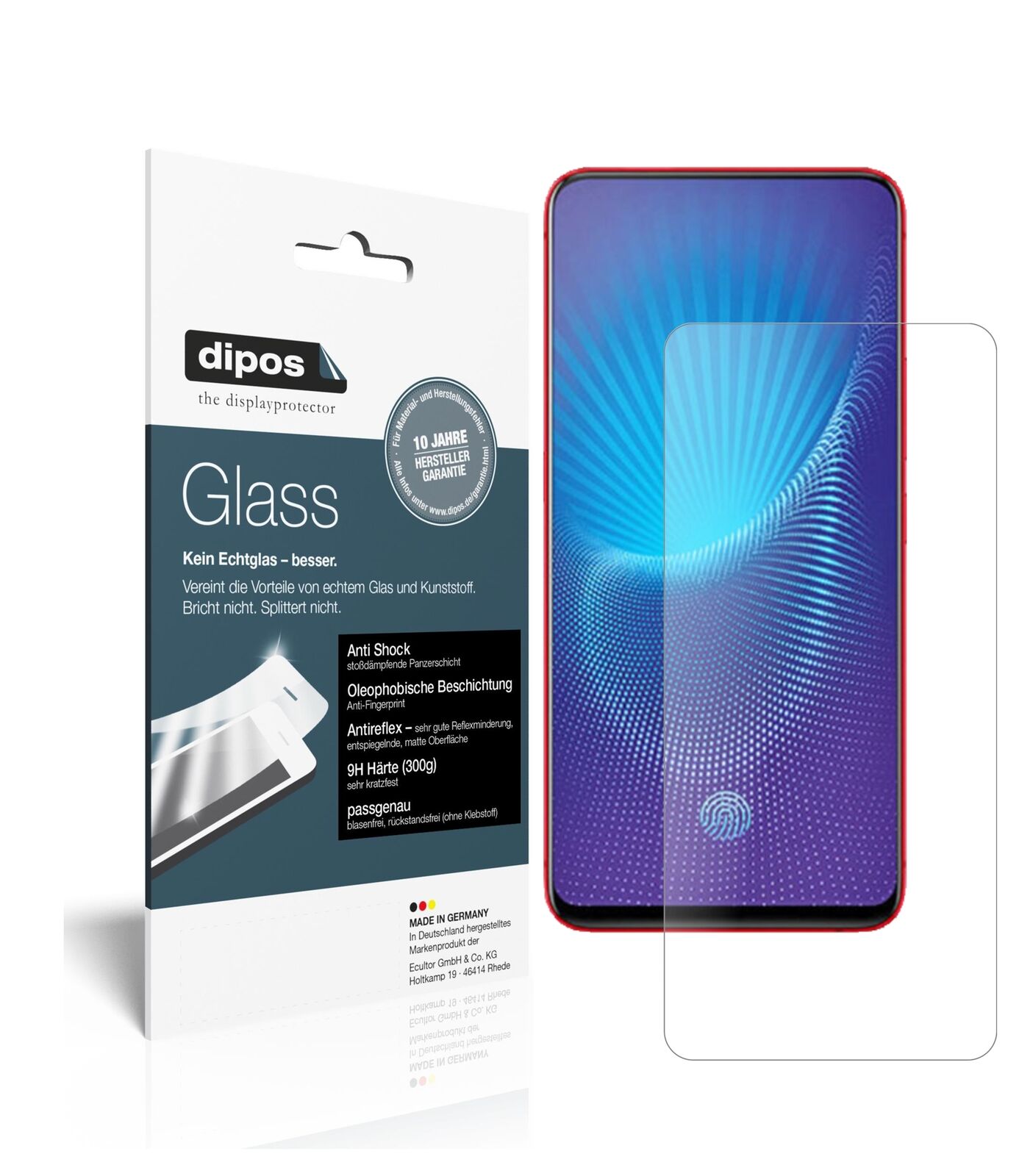 1x 9H Schutzfolie matt für Vivo NEX S Panzerfolie