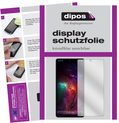 SmartisanNut R1 mit aufgebrachter dipos Displayschutzfolie, glasklare Darstellung ohne Einschränkungen