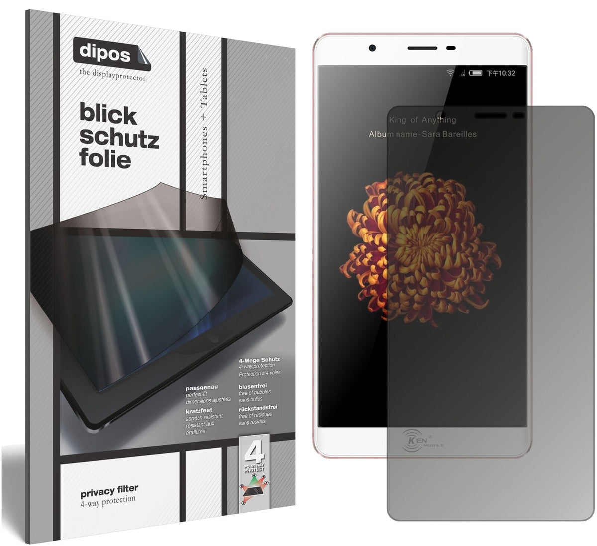 Blickschutzfolie für KEN V9 matt Schutzfolie Privacy
