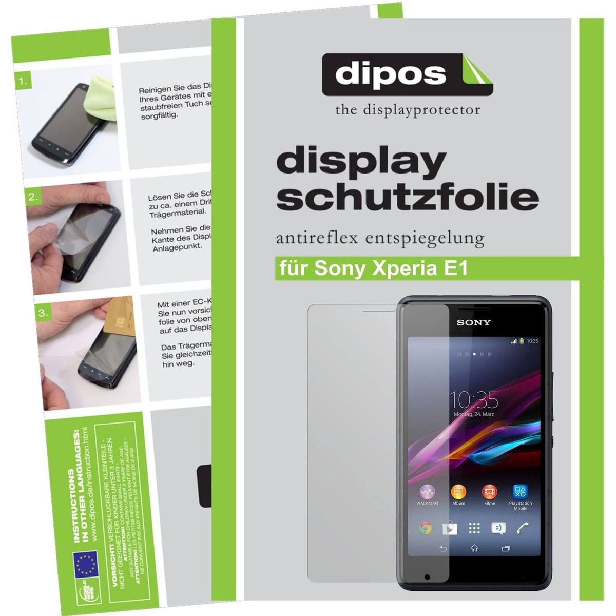 2x Schutzfolie matt für Xperia E1 / E1 Dual Sony Display-Schutzfolie