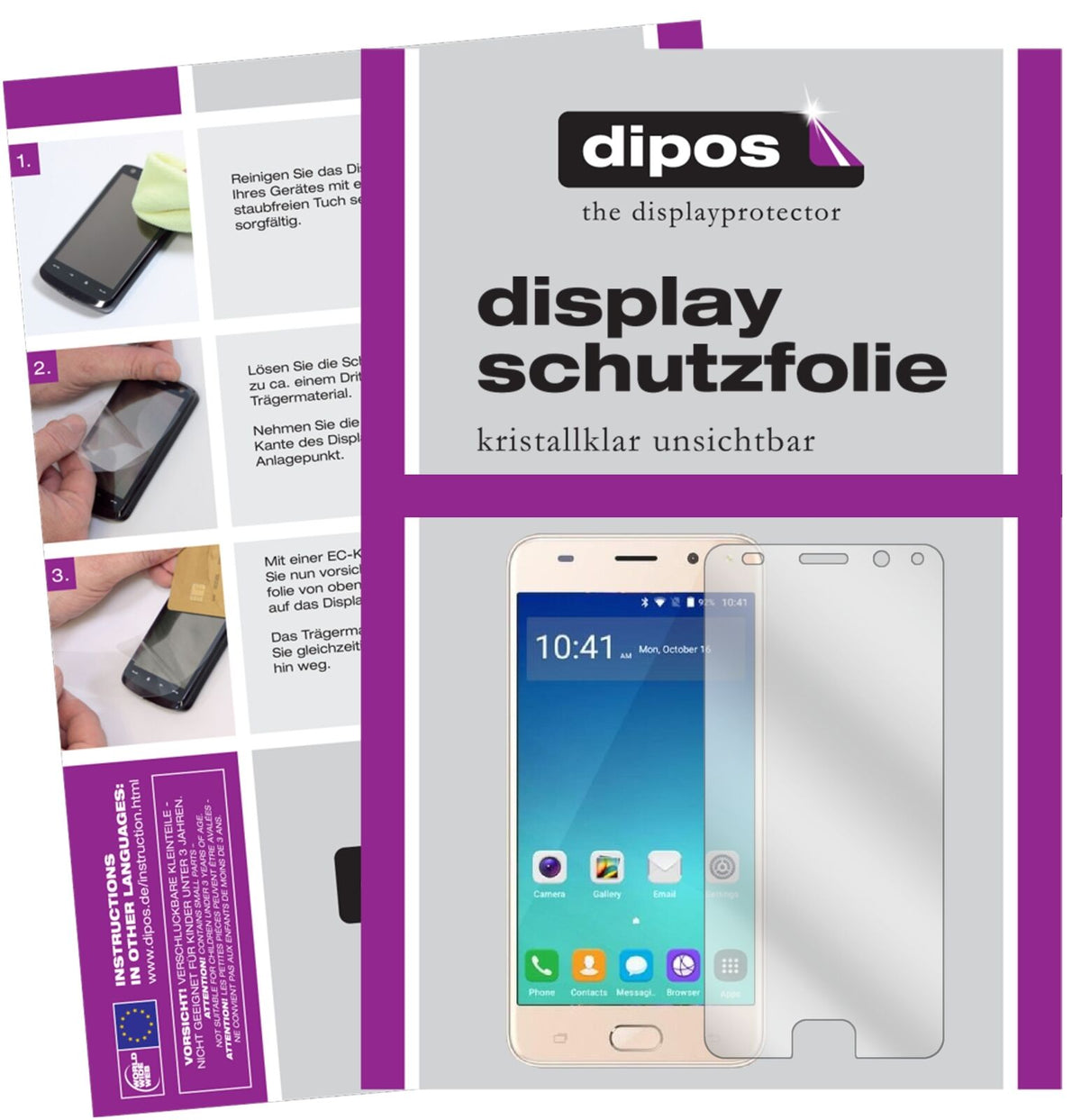 GooweelS11 mit aufgebrachter dipos Displayschutzfolie, glasklare Darstellung ohne Einschränkungen