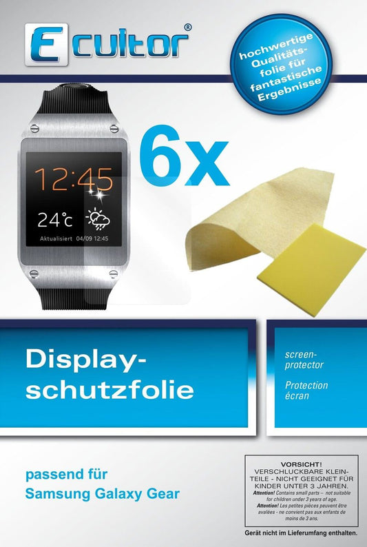 6x Schutzfolie klar für Galaxy Gear Samsung Display-Schutzfolie