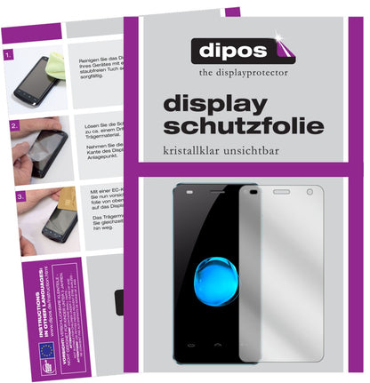 HOMTOMHT26 mit aufgebrachter dipos Displayschutzfolie, glasklare Darstellung ohne Einschränkungen