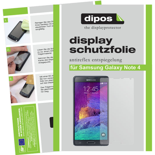 4x Schutzfolie matt für Galaxy Note 4 Samsung Display-Schutzfolie