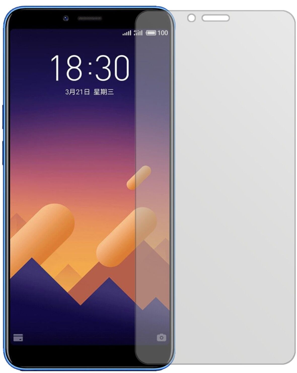 Matte Displayschutzfolie von dipos passend für Meizu E3, präziser Zuschnitt und blasenfrei montiert