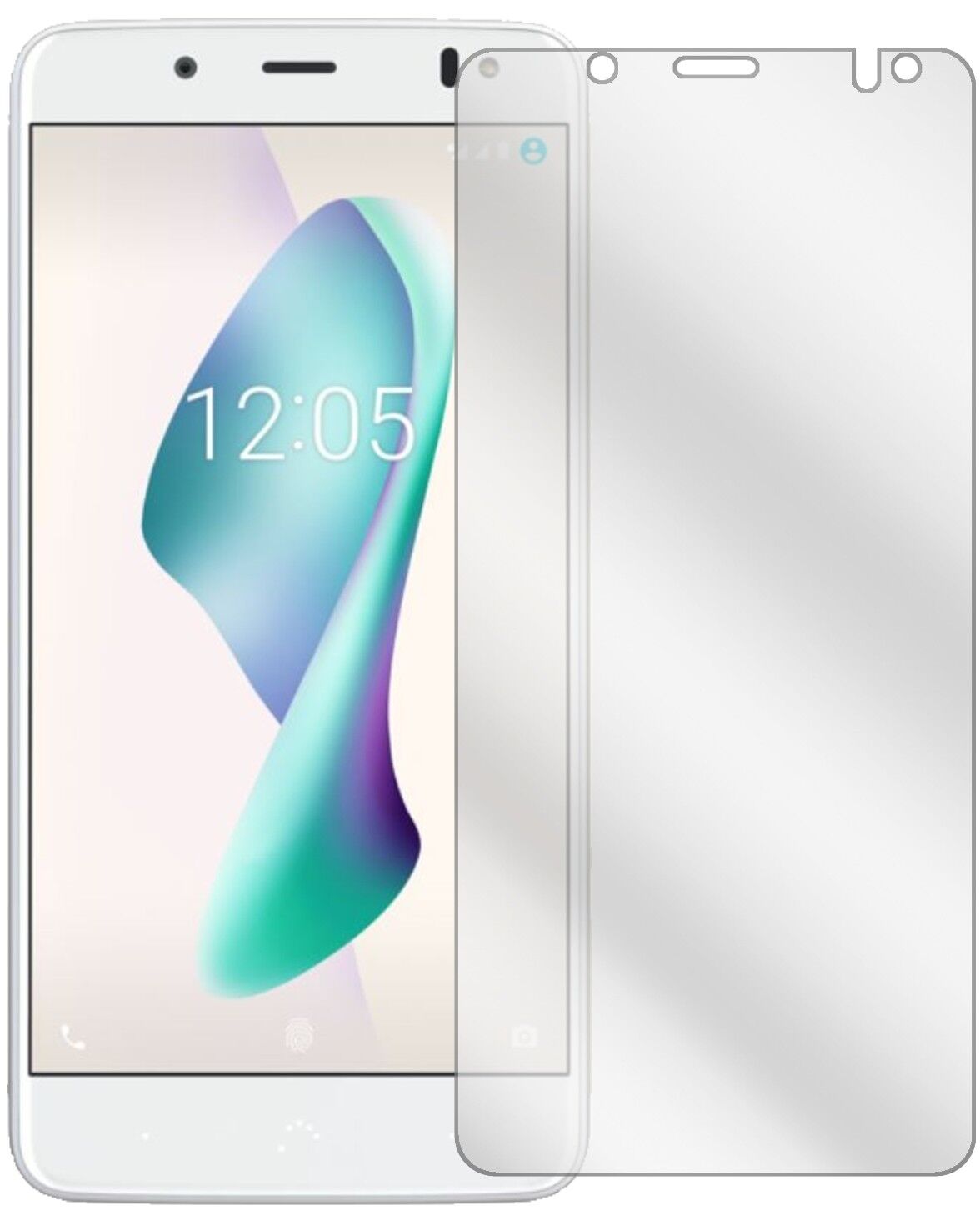 Klare Displayschutzfolie von dipos passend für BQ Aquaris VS, präziser Zuschnitt und blasenfrei montiert