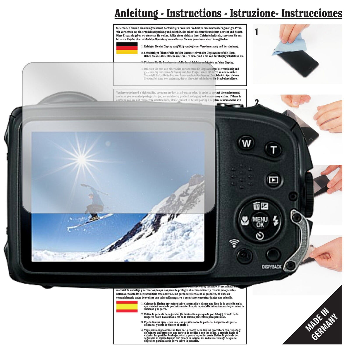 6x Schutzfolie klar für Fujifilm FinePix XP120 Display-Schutzfolie