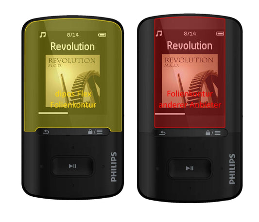 2x 3D Full Cover Schutzfolie für Philips SA4VBE04KN12 GoGear Vibe