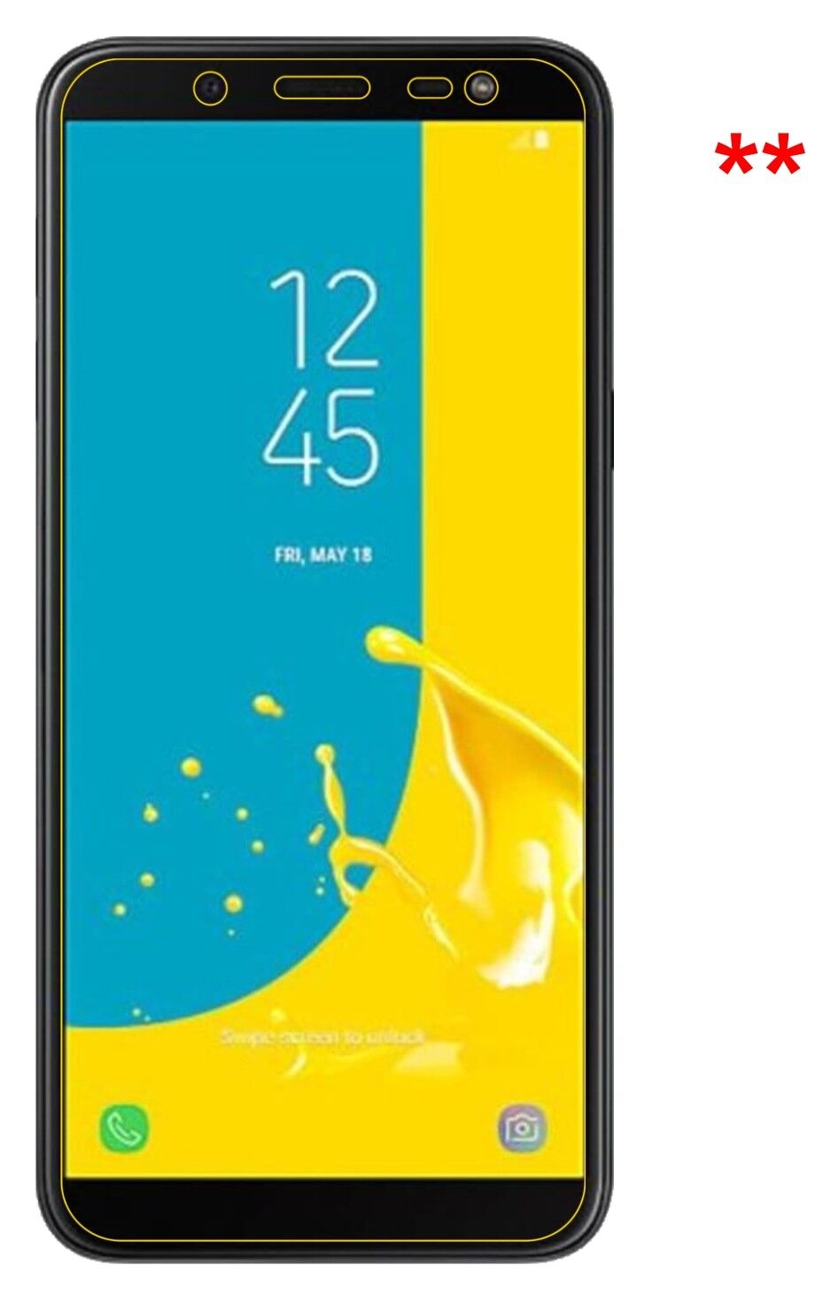 Privatsphäre-Schutz durch Sichtschutz-Folie passend zugeschnitten für Samsung Galaxy J6 (2018)