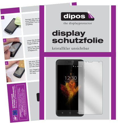 WieppoS6 Lite mit aufgebrachter dipos Displayschutzfolie, glasklare Darstellung ohne Einschränkungen