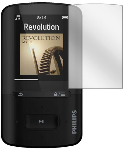 Klare Displayschutzfolie von dipos passend für Philips SA4VBE04KN12 GoGear Vibe, präziser Zuschnitt und blasenfrei montiert