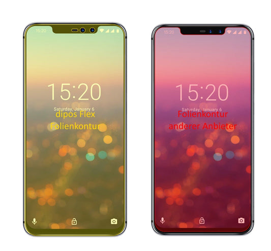 Klare Displayschutzfolie von dipos passend für Umidigi Z2, 100% Displayabdeckung und blasenfreie Montage