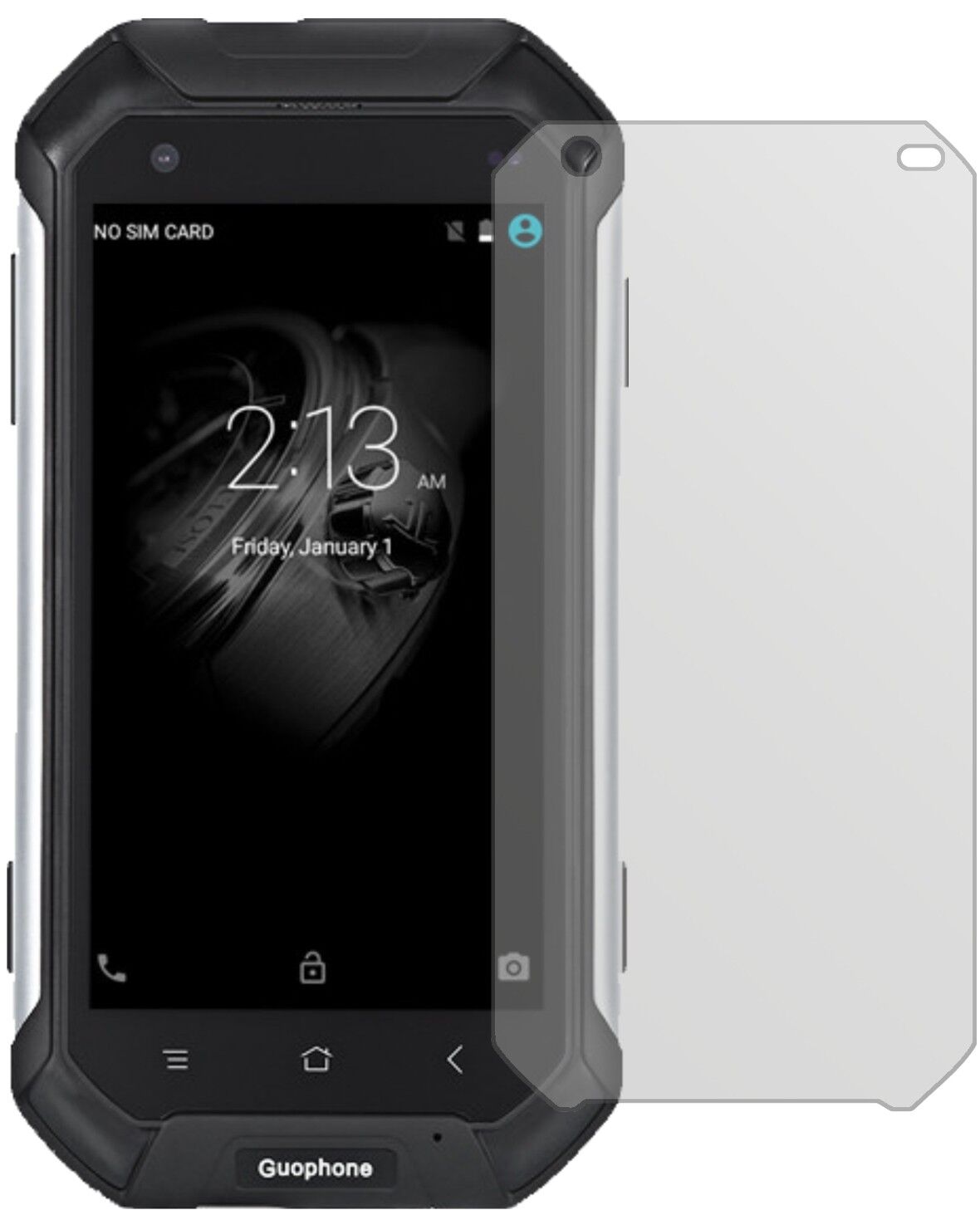 Matte Displayschutzfolie von dipos passend für Guophone V19, präziser Zuschnitt und blasenfrei montiert