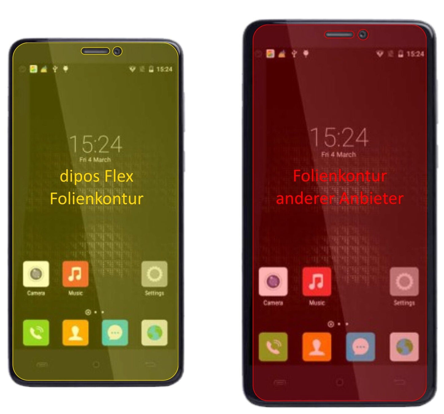 3x 3D Full Cover Schutzfolie für Cubot Max