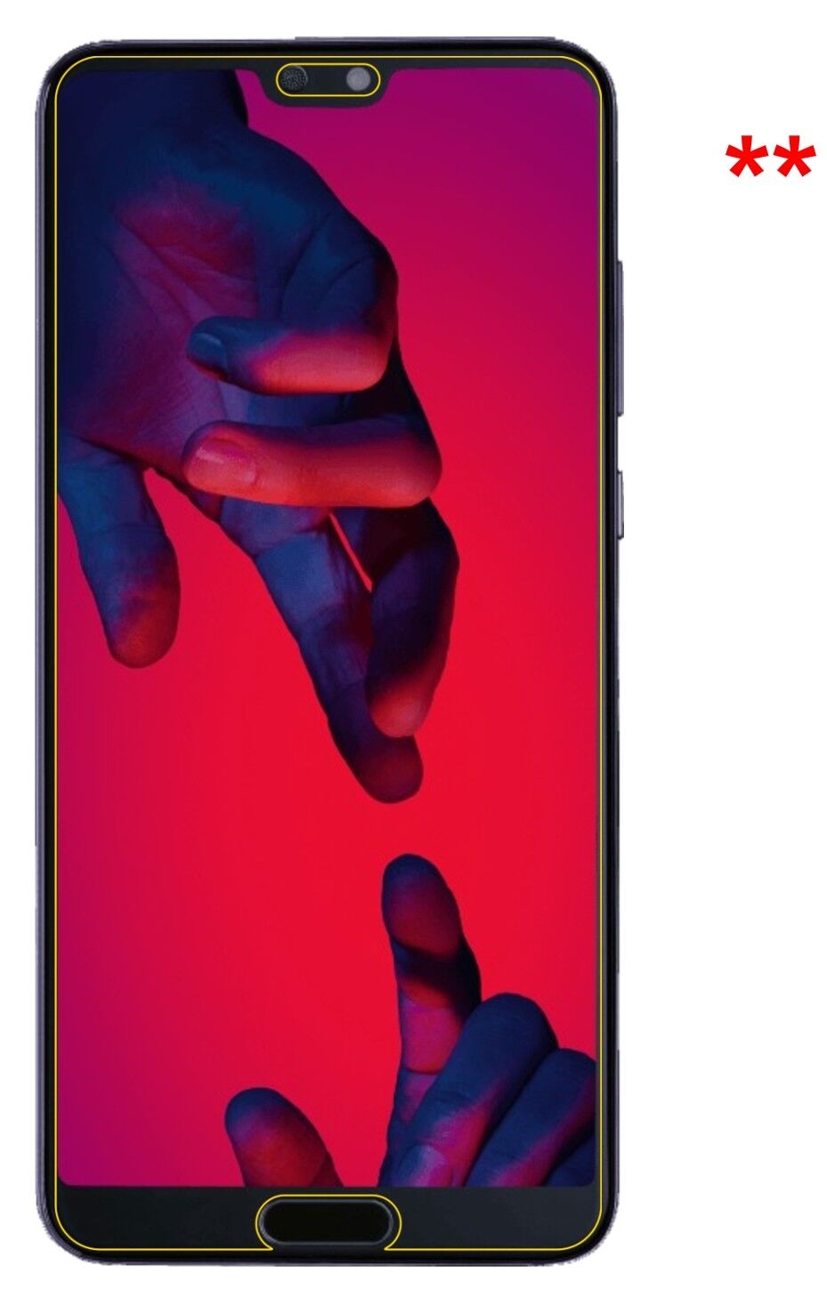 Privatsphäre-Schutz durch Sichtschutz-Folie passend zugeschnitten für Huawei P20 Pro