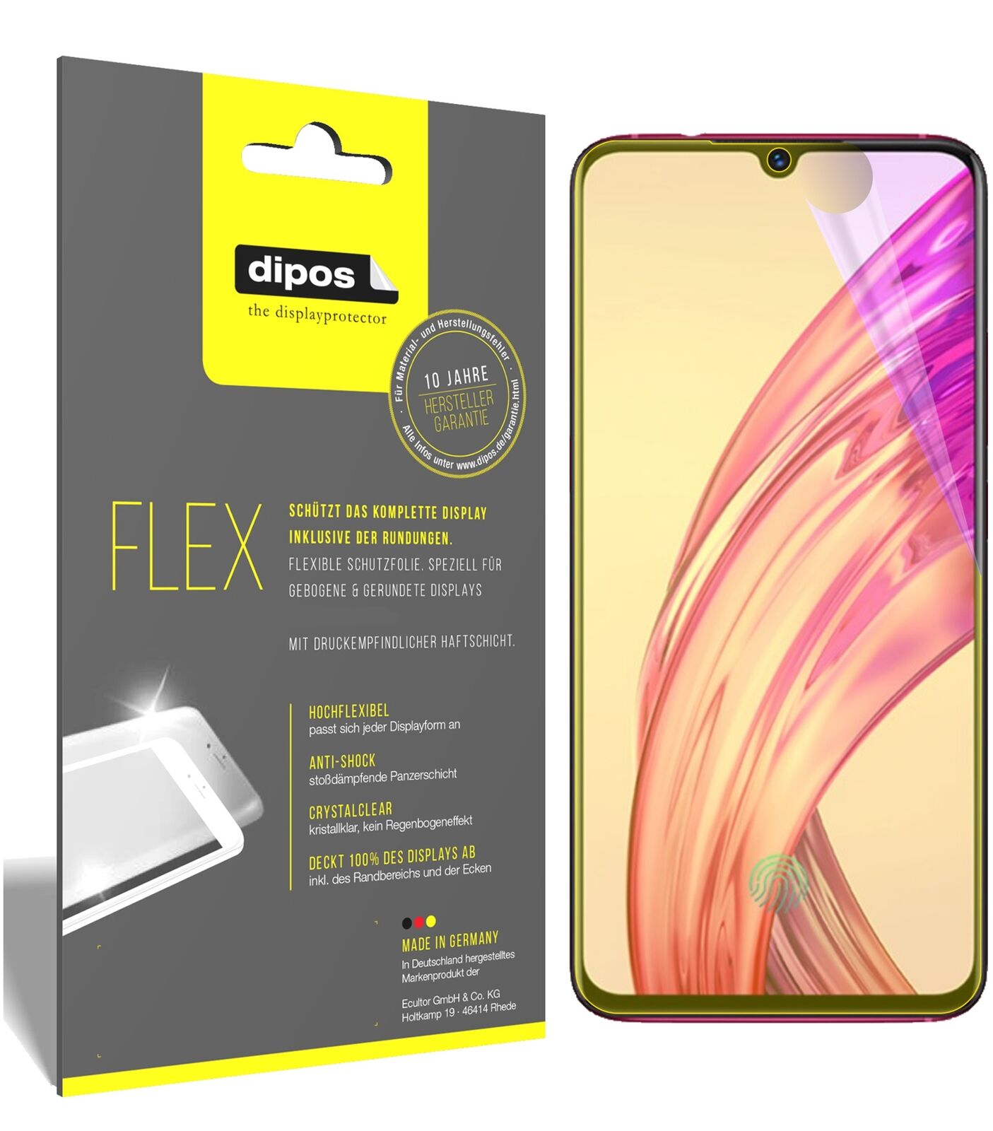 2x 3D Full Cover Schutzfolie für Vivo X23
