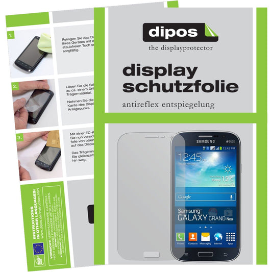 2x Schutzfolie matt für Galaxy Grand Neo Plus Samsung Display-Schutzfolie