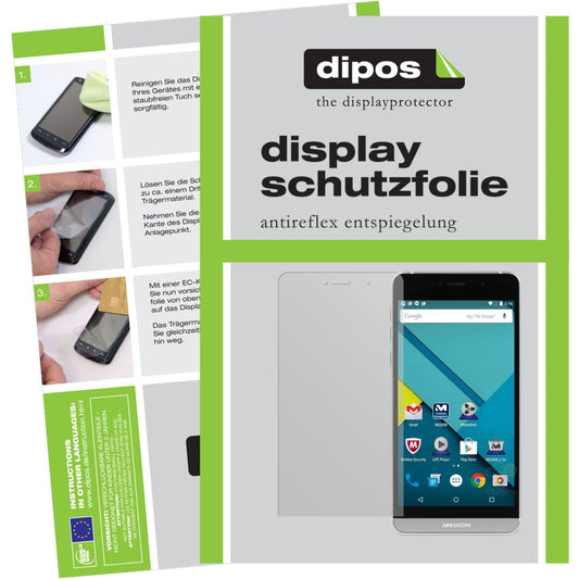 Matte Displayschutzfolie von dipos passend für Life X5004 Medion, präziser Zuschnitt und blasenfrei montiert