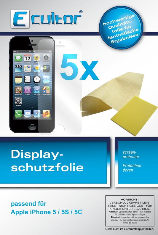 6x Schutzfolie klar für iPhone 5C Apple Display-Schutzfolie