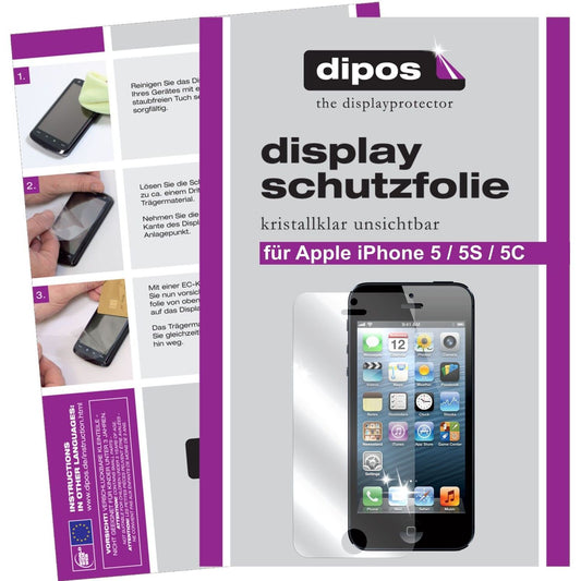 2x Schutzfolie klar für iPhone 5C Apple Display-Schutzfolie