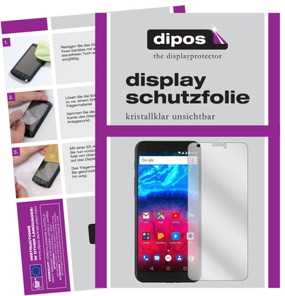 ArchosCore 60S mit aufgebrachter dipos Displayschutzfolie, glasklare Darstellung ohne Einschränkungen