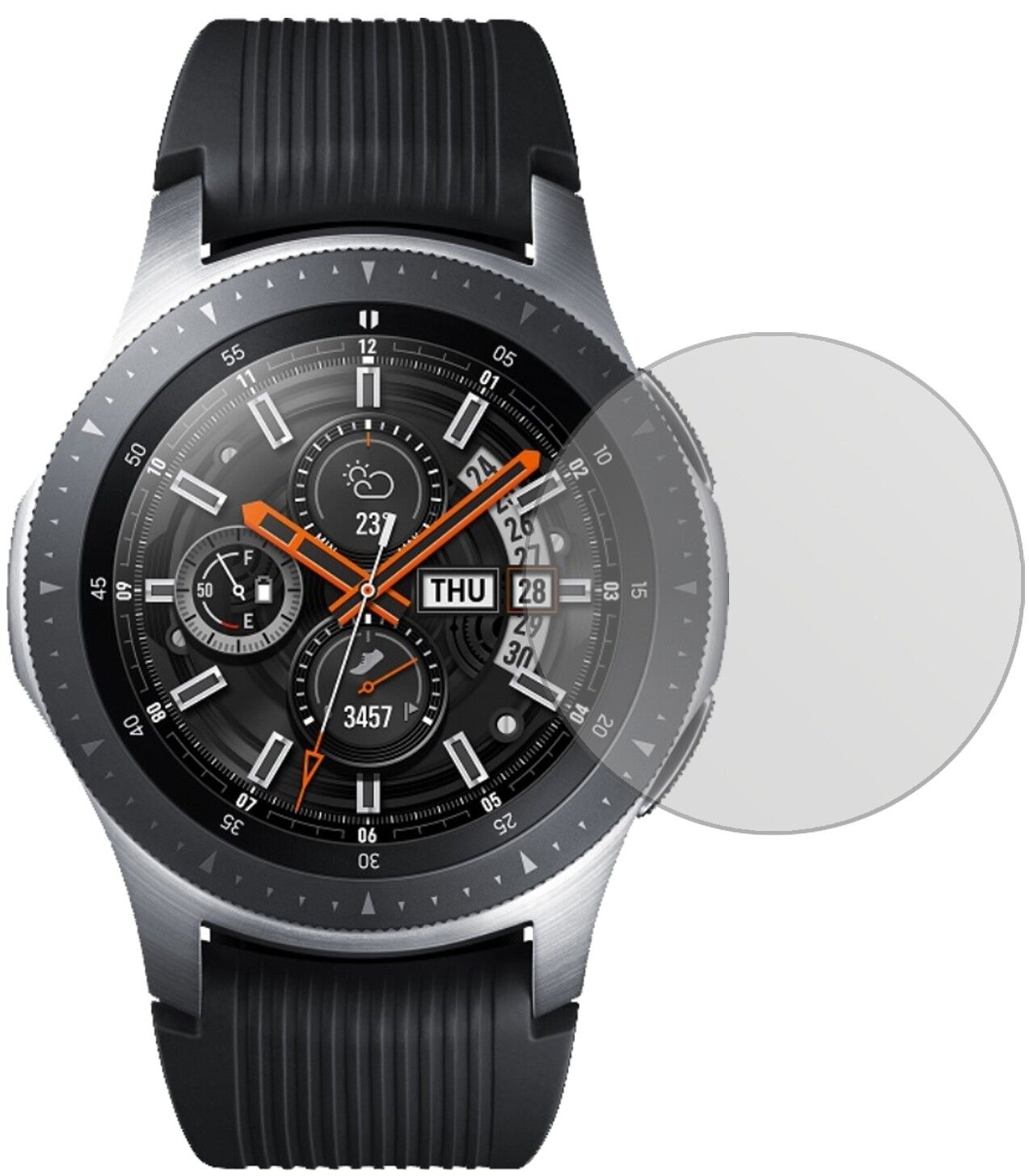Matte Displayschutzfolie von dipos passend für Samsung Galaxy Watch 46mm, präziser Zuschnitt und blasenfrei montiert