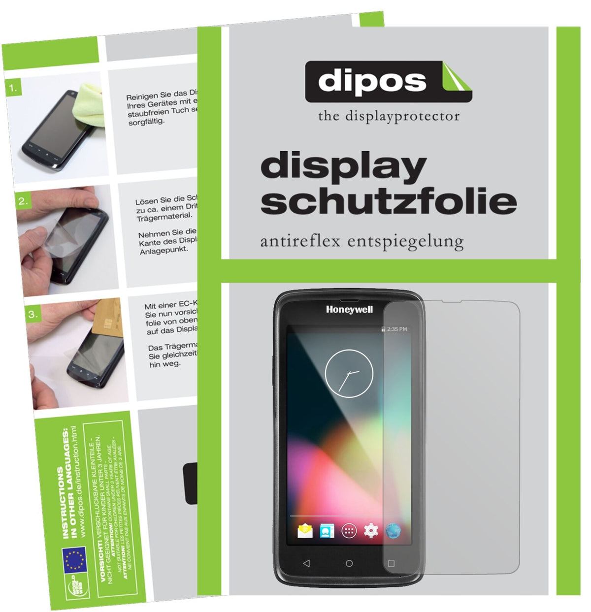 5x Schutzfolie matt für Honeywell EDA50k Display-Schutzfolie